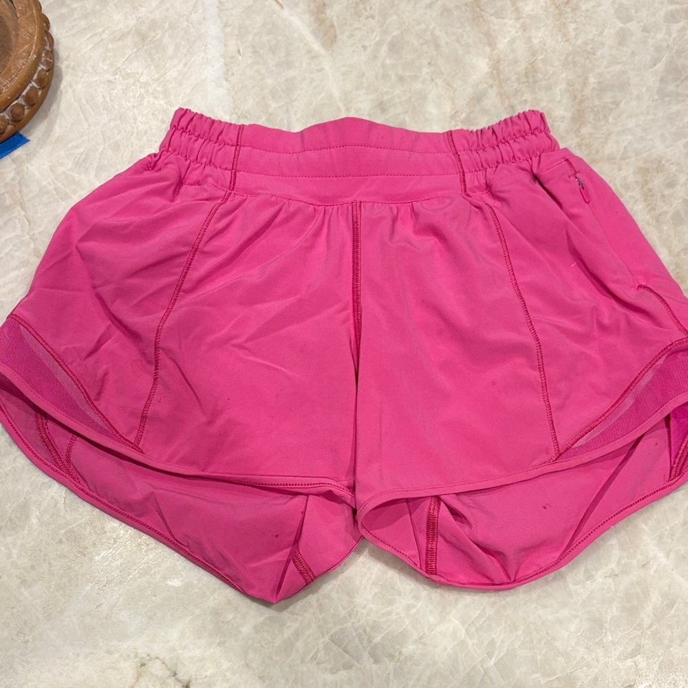Lululemon Hotty Hot shorts in Sonic Pink size 2. Super great for athletic wear.
